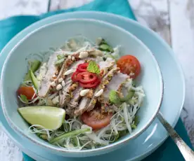 Thai beef salad with noodles