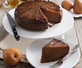 Double ginger and pear cake