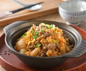韓式五花牛泡菜炊飯