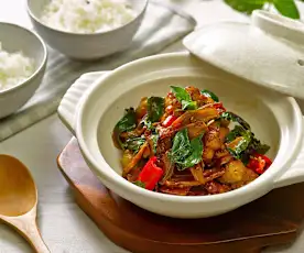 Taiwanese three cup chicken 
