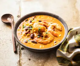 Githeri (Ragoût de maïs, haricots rouges et crevettes)