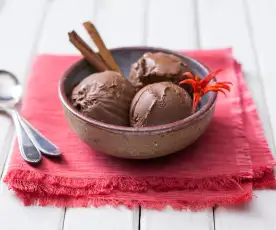 Non-dairy Mexican chocolate ice cream