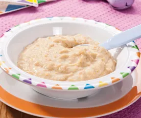 Dinkel-Milchbrei mit Pfirsich