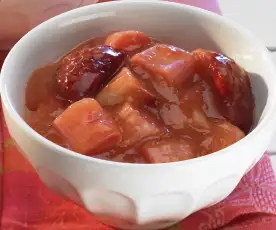 Rhabarber-Erdbeer-Kompott