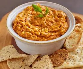Roasted Red Pepper and Cashew Dip 