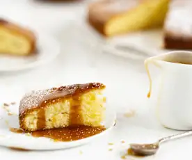 Torta soffice con caramello salato