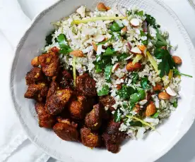 Moroccan chicken and cauliflower cous cous