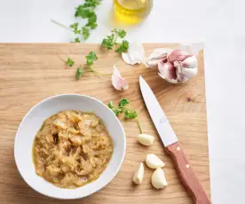 Soffritto di cipolle e aglio (200 g)
