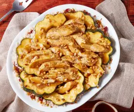 Maple Glazed Chicken with Acorn Squash and Rice
