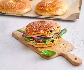 Bagels halloumi et avocat