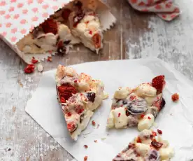White Chocolate and Strawberry Rocky Road