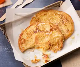 Panqueques de manzana al ron