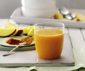 Smoothie de zanahoria, naranja y mango