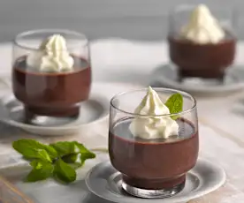 Bavaroises de chocolate con menta