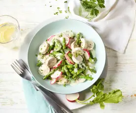Spargel-Weißwurst-Salat