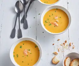 Zupa krem z krewetkami
