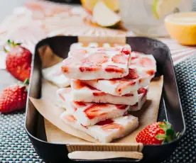 Yaourt glacé aux fraises