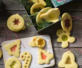 Galletas decoradas con caramelos