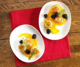 Seared Scallops with Sweet Potato Purée