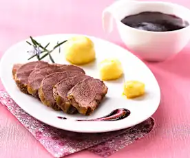 Magret de canard à la myrtille