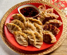 Vegetarian Potstickers with Chili Dipping Sauce