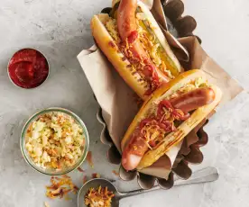 Hotdog vom Grill
