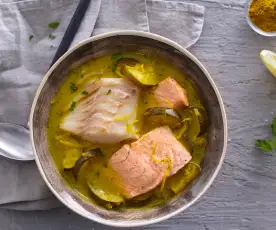Tajine de poissons au curry
