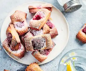 Financiers minute miel et framboises 
