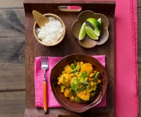 Pulse and pumpkin curry