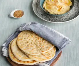 Naan Bread with Hummus (Hestan Cue™) Metric