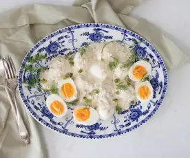 Polish egg salad with tartar sauce