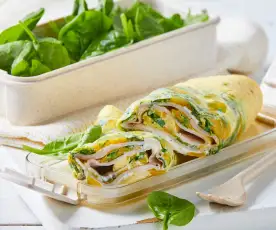 Ham and Spinach Egg Wrap