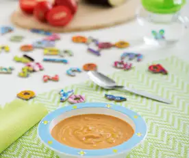 Purée z bakłażana i pomidorów (dla dzieci)