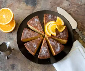 Whole orange cake with spiced syrup