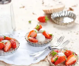 Tartelette fraise coco (vegan)