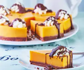 Tarta de camote y anís con chocolate