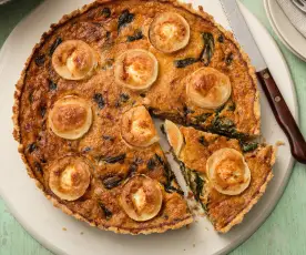 Spinach, Tomato and Goat's Cheese Quiche