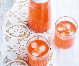Ice tea de morango