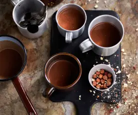 Chocolate quente de avelã