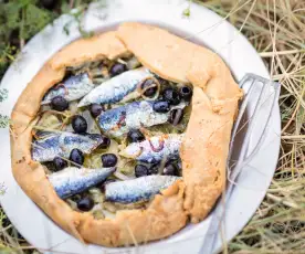Tarte aux sardines et aux olives