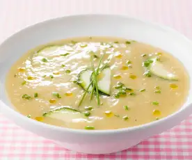 Sopa de curgete com cebolinho