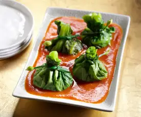 Stuffed Cabbage Parcels (Emerald Red Jade Bags)