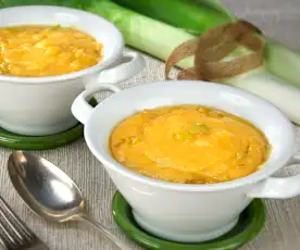 Krémová polenta s pórkem