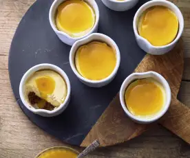 Mini cheesecakes con mango