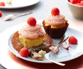 Cupcakes aux confiseries à la fraise