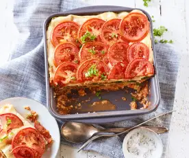 Bloemkool-spinazie lasagne