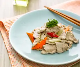 嫩薑炒肉片