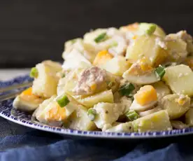 Warm Aussie potato salad (peeler)