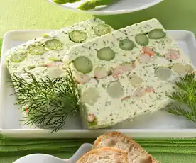 Spargel-Scampi-Terrine
