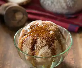 Ais kepal gula melaka (shaved ice with palm sugar syrup)